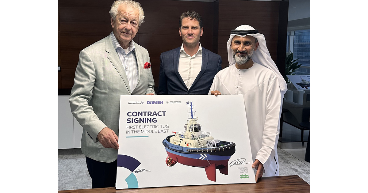 Damen Shipyards and SAFEEN Group to Bring First Electric Tug to the Middle East