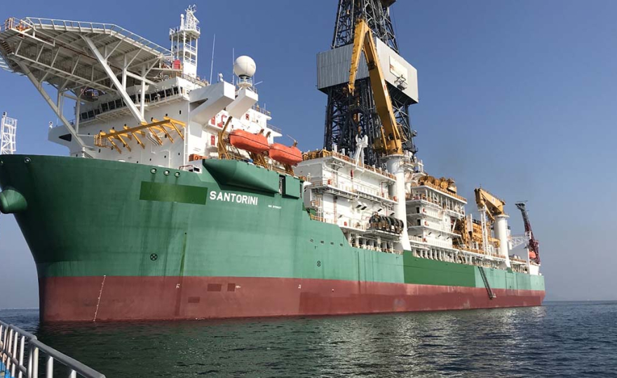 The Santorini, a seventh-generation drillship. (Image credit: Saipem)