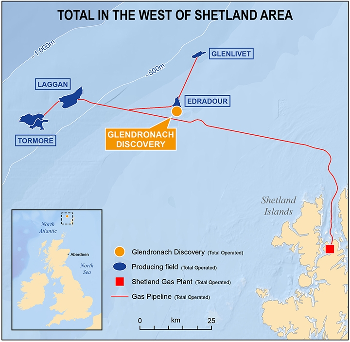 map total in the west of shetland area