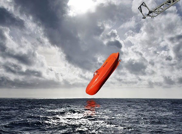 2 Norsafe Offshore Lifeboat in Freefall