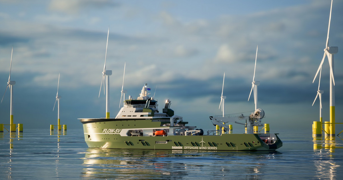 Damen Develops Floating Offshore Wind Support Vessel