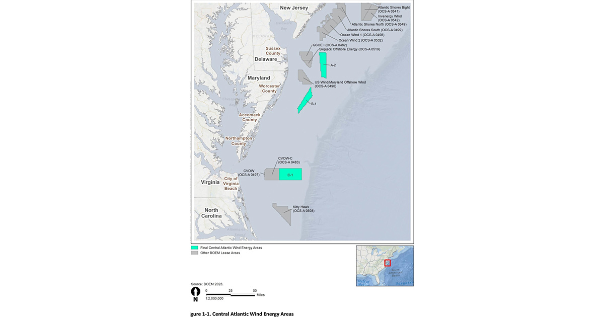 BOEM Finalizes EA of Potential Offshore Wind Lease Activities in the Central Atlantic
