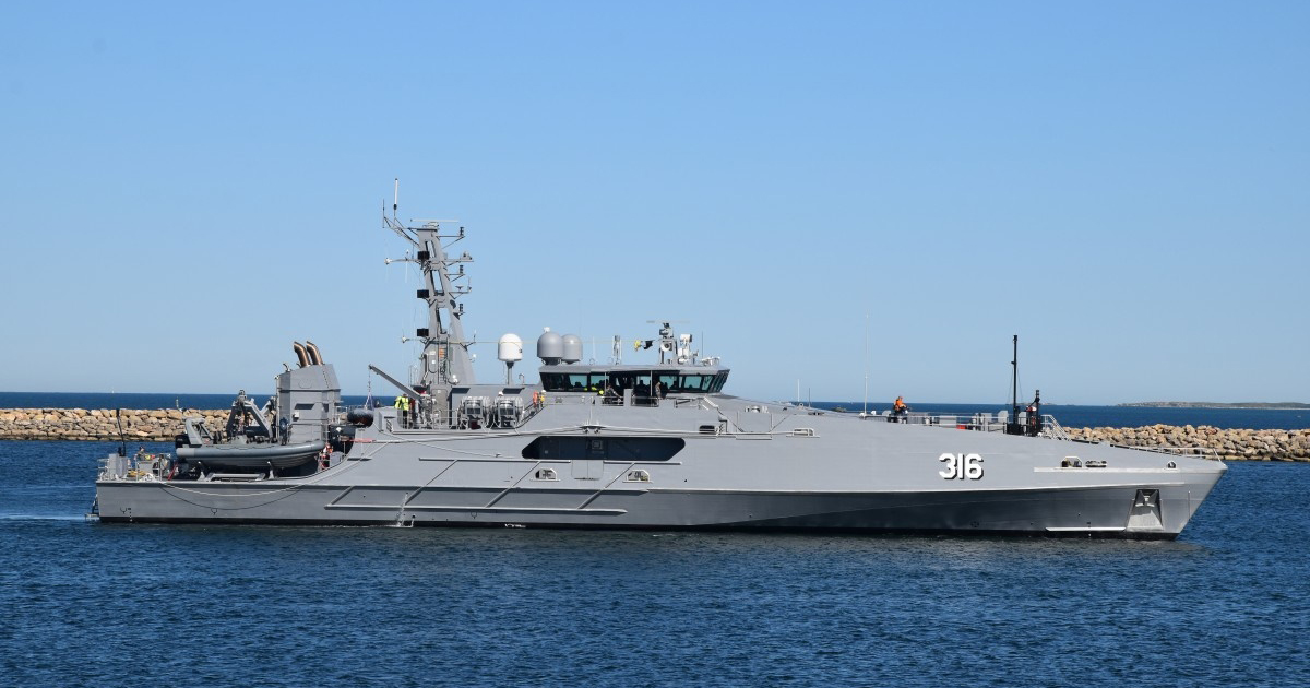 Vestdavit Supplying Four Davits to Royal Australian Navy Patrol Vessels