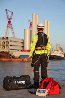 12Threesun Group renewables technician preparing to go offshore