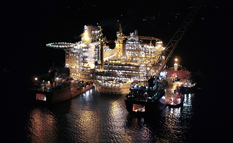 Aasta Hansteen mating topside and hull December 2017 Photographer Espen Rønnevik