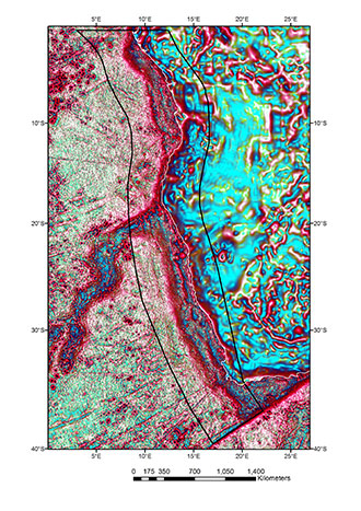 3. SW Africa Margin SEEBASE Ternary gravity image