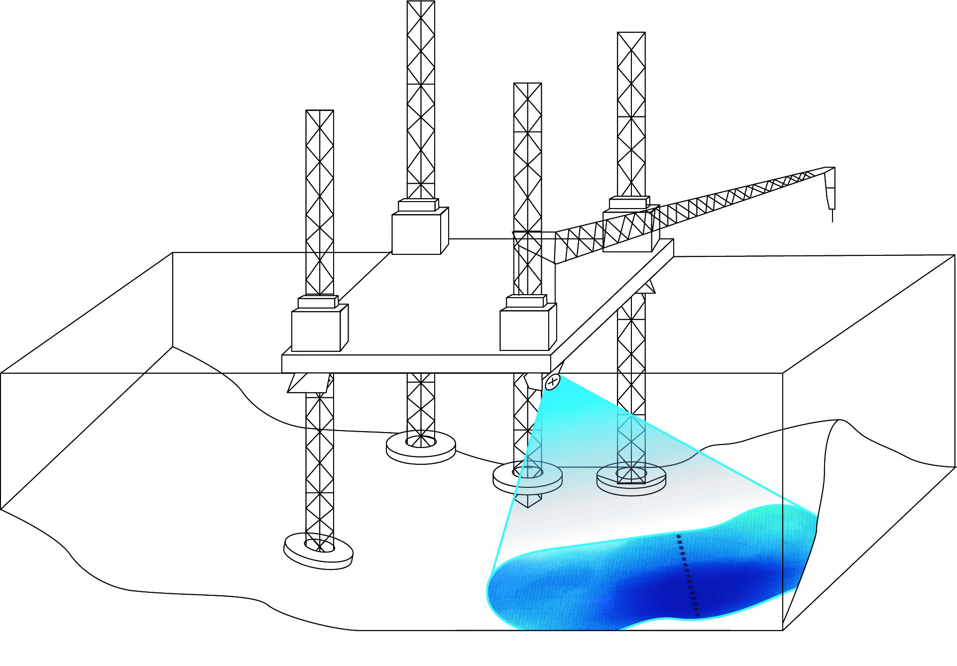 3 Rendering of a jack up barge deployment operation