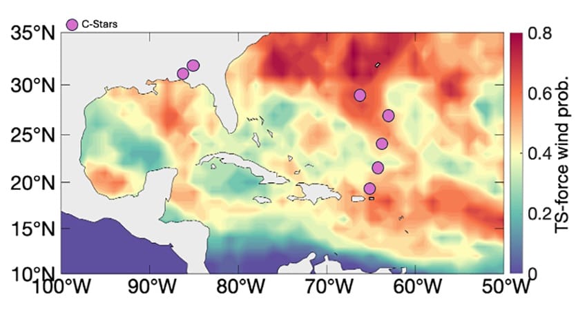 NOAA And Partners Deploy Mini Ocean Robots to Collect Hurricane Data 1 2 Deploy Map Cstars