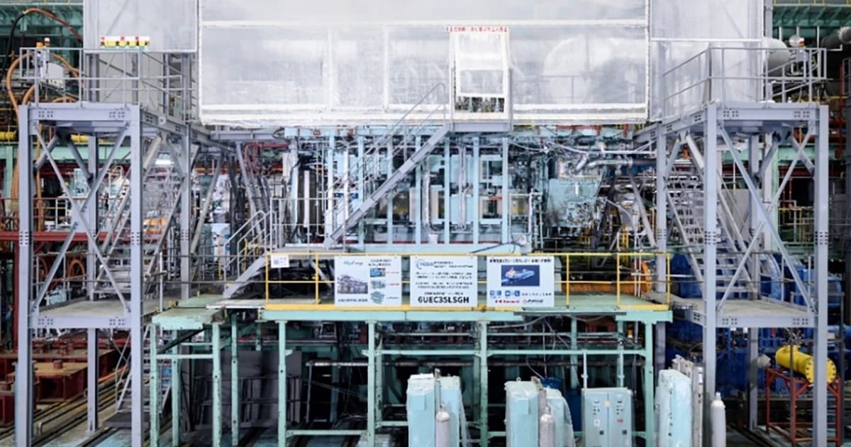 Hydrogen-fueled Engine (6UEC35LSGH). (Image credit:ClassNK)