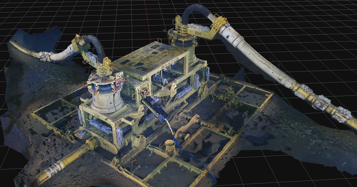 3D scanned subsea infrastructure. (Image credit: DeepOcean)