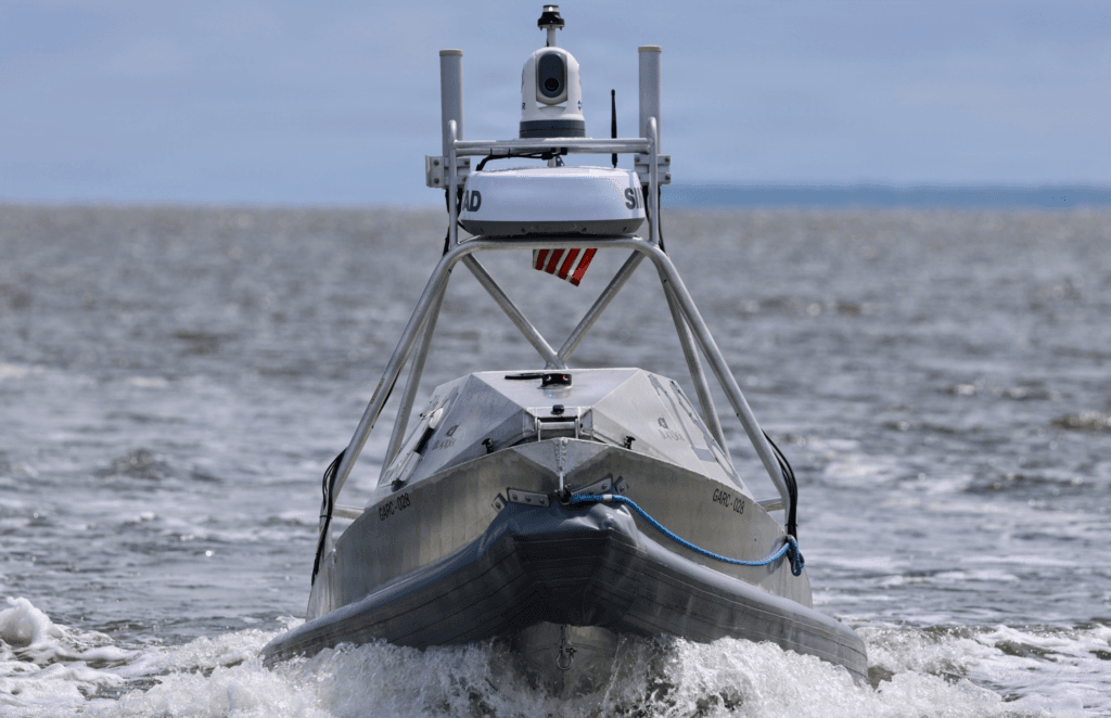 A Global Autonomous Reconnaissance Craft (Garc) Participates In A Live Robotic And Autonomous Systems (Ras) Demonstration