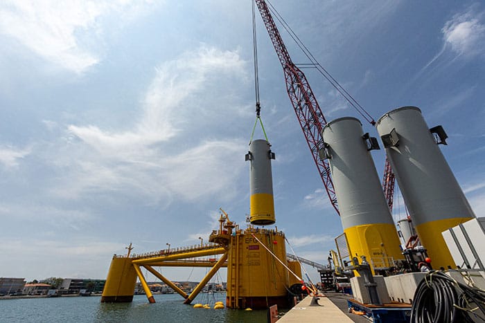 Mammoet Supports Construction of Next Gen Floating Offshore Wind Turbines 1 2 Mammoet