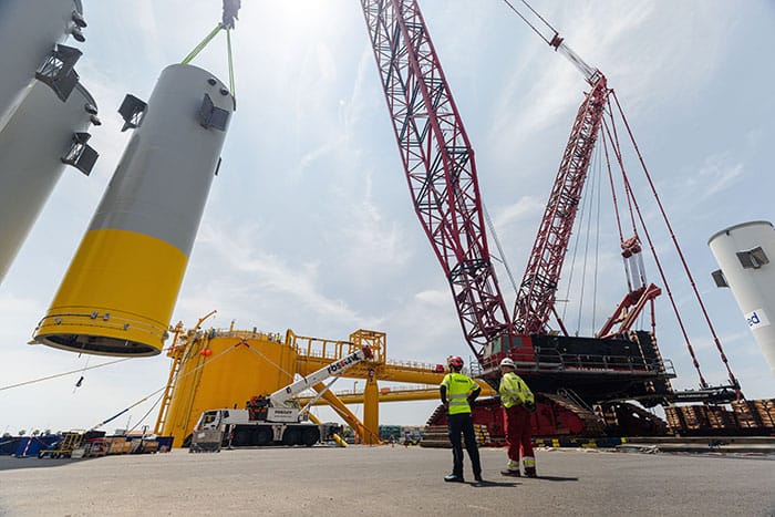 Mammoet Supports Construction of Next Gen Floating Offshore Wind Turbines 2 3 Mammoet