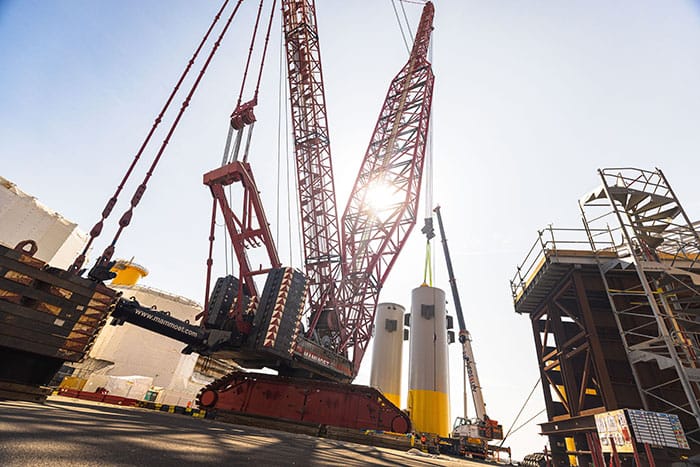 Mammoet Supports Construction of Next Gen Floating Offshore Wind Turbines 3 4 Mammoet