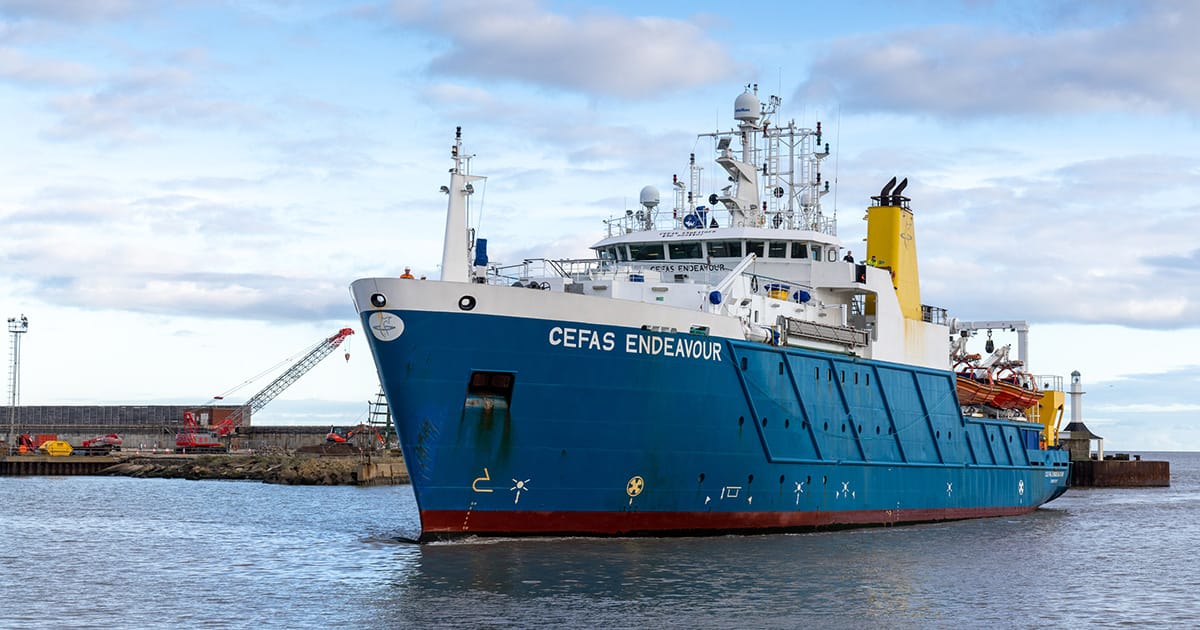 Research Vessel Cefas Endeavour. (Image credit: UK CSM)