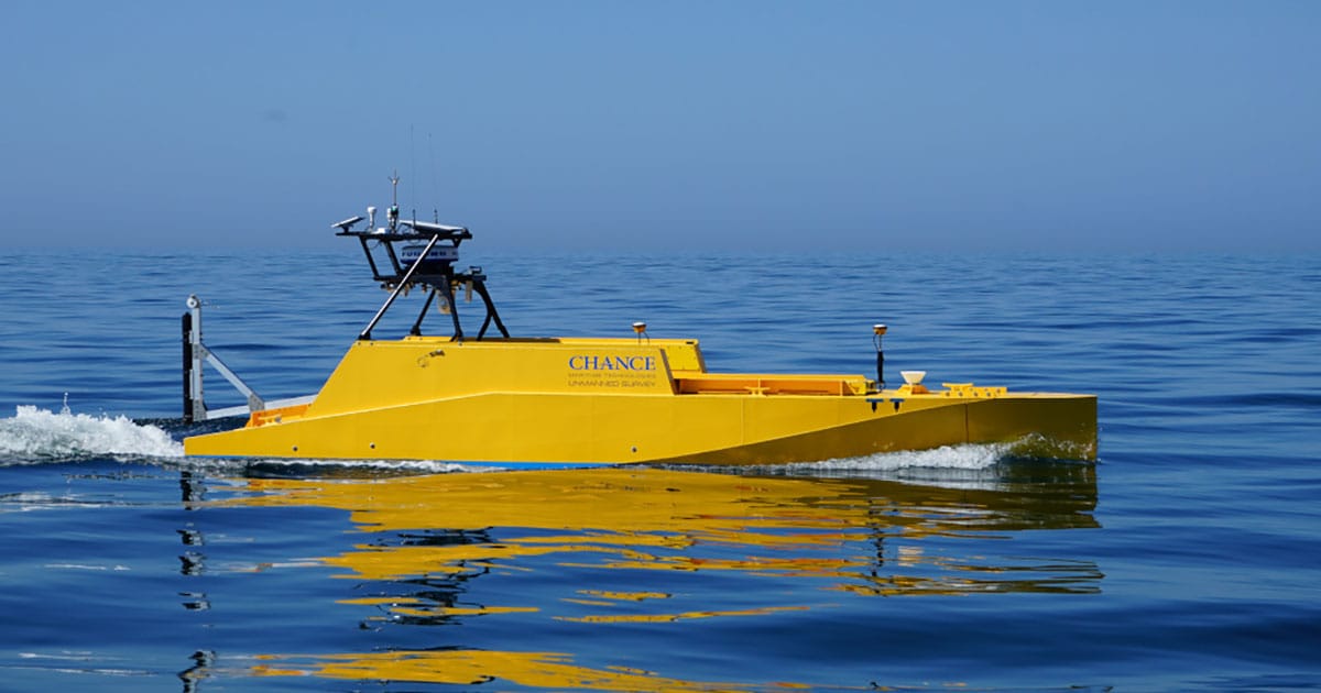 The Chance LR30 returning from backscatter studies conducted with USF COMIT, where the vessel was outfitted with both a fisheries sonar and a bathymetric mapping sonar.