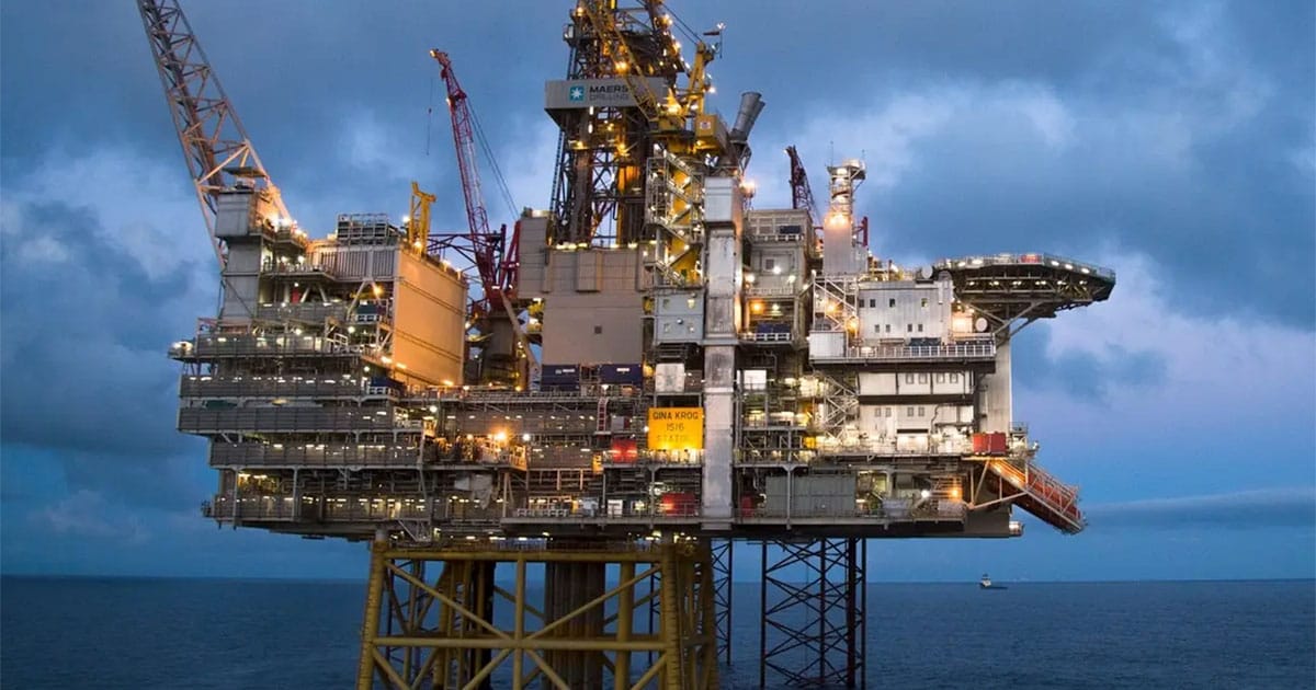 The Gina Krog platform in the North Sea.