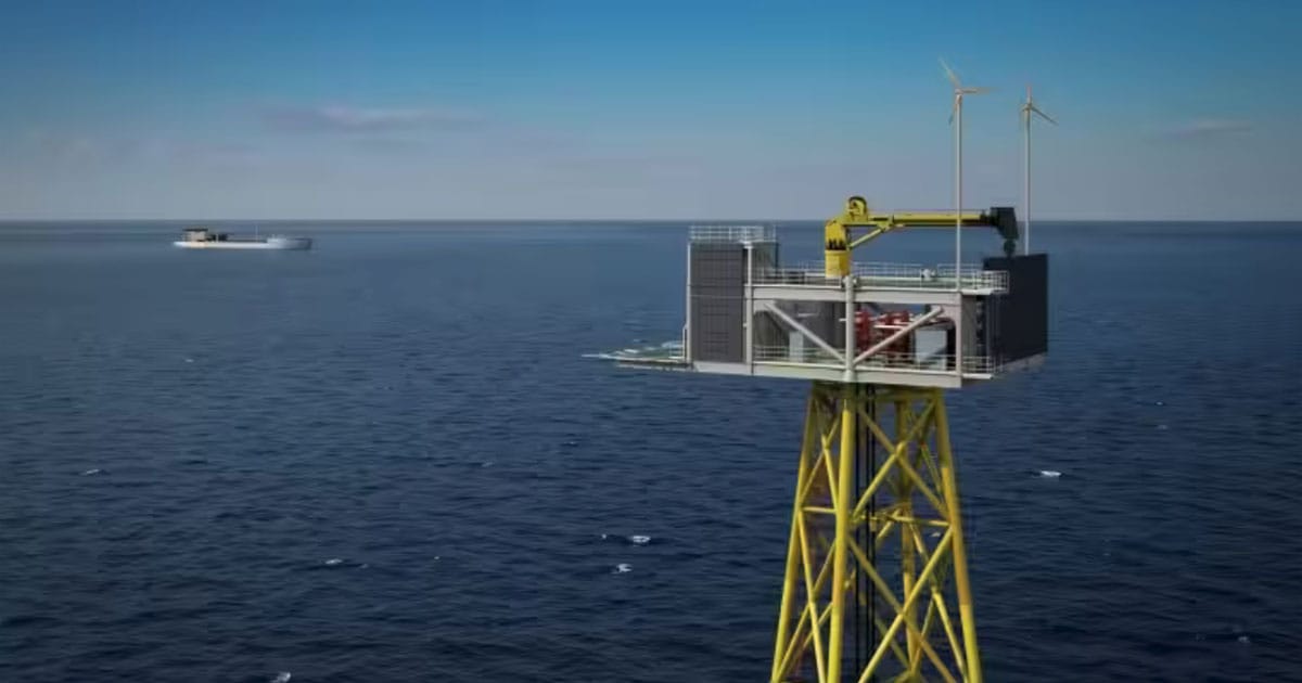 Trudvang unmanned wellhead platform with carrier.