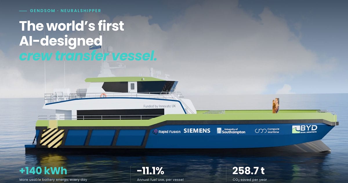 AI Designed Crew Transfer Vessel