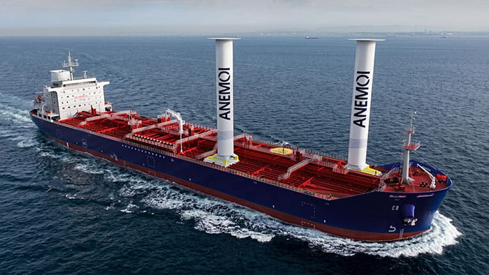  The Completed Mr Tanker Concept Uses Two Anemoi 5X35M Ex-Rated Folding Rotor Sails. 