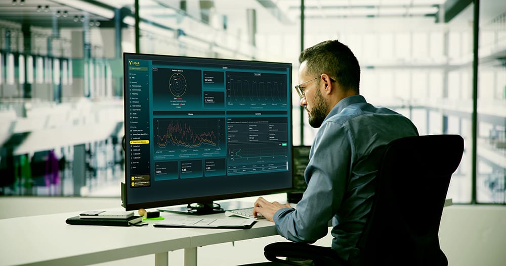 Software Programmer Or Coder Man Using Office Computer