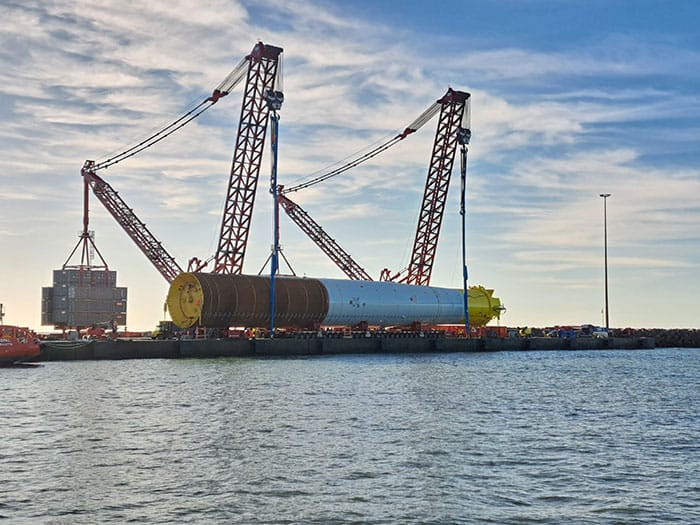 Mammoet Monopile Construction 
