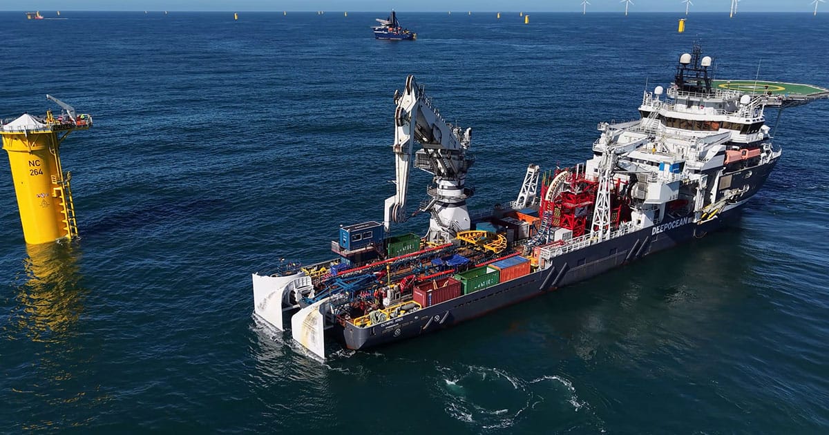 DeepOcean Completes Installation of Inter-Array Cables at German Offshore Wind Farm