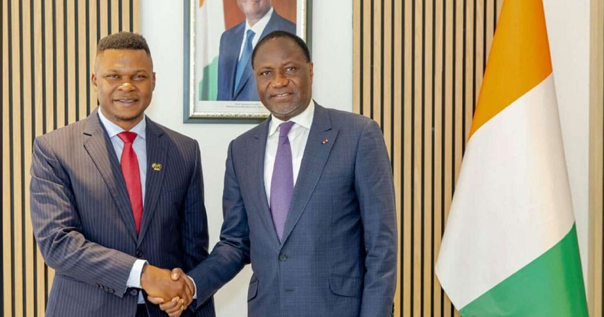 NJ Ayuk, Executive Chairman of the AEC and Mamadou Sangafowa Coulibaly, Minister of Mines, Petroleum and Energy.