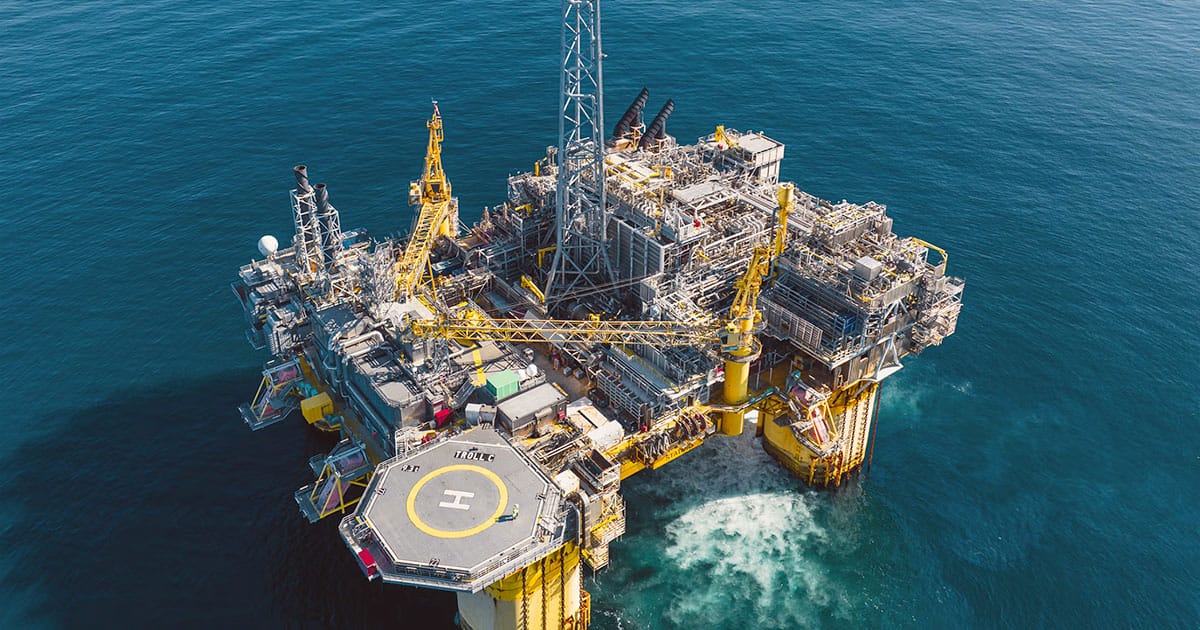 The Troll C platform in the North Sea.
