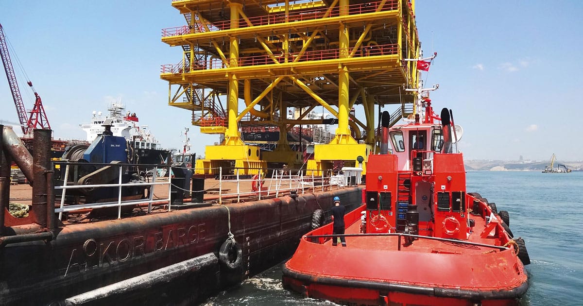 Marine engineering, sea fastening design and offshore transportation support provided by dteq for a major natural gas storage project.