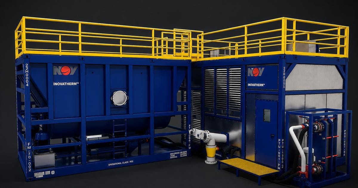 NOV's iNOVaTHERM Drilling Waste Unit Brings Efficiency to Offshore Operations in Guyana 1 Inovatherm Unit Is A Compact, Indirect Thermal Treatment System Designed To Process Drilling Waste. (Credit: Nov)
