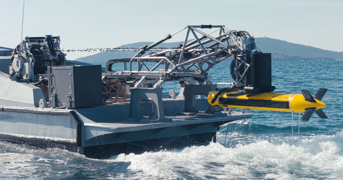 Kraken's KATFISH and USV-LARS on a SEFINE RD-22 USV during a demonstration in early 2026 off the coast of İstanbul, Türkiye. (Image credit: Kraken Robotics)