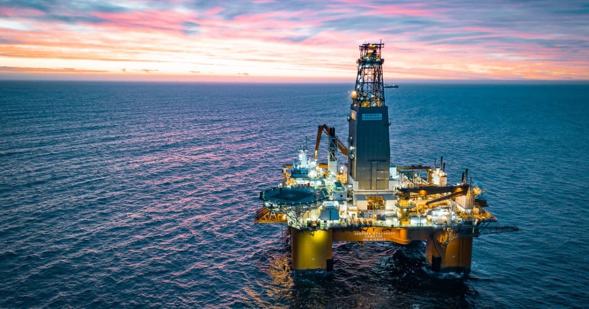 The Deepsea Stavanger drilling rig, Odfjell Drilling. (Image credit: Rune Samuelsen, Equinor)