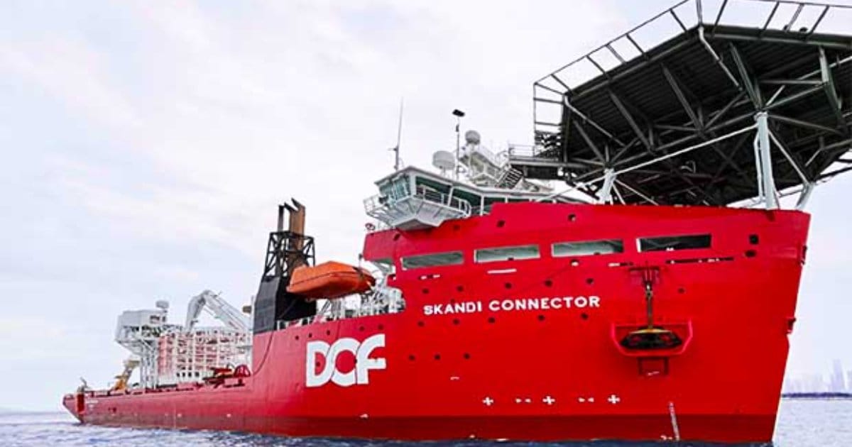 The Skandi Connector, Taihan’s second CLV (Cable Laying Vessel)​. (Image credit: Taihan)