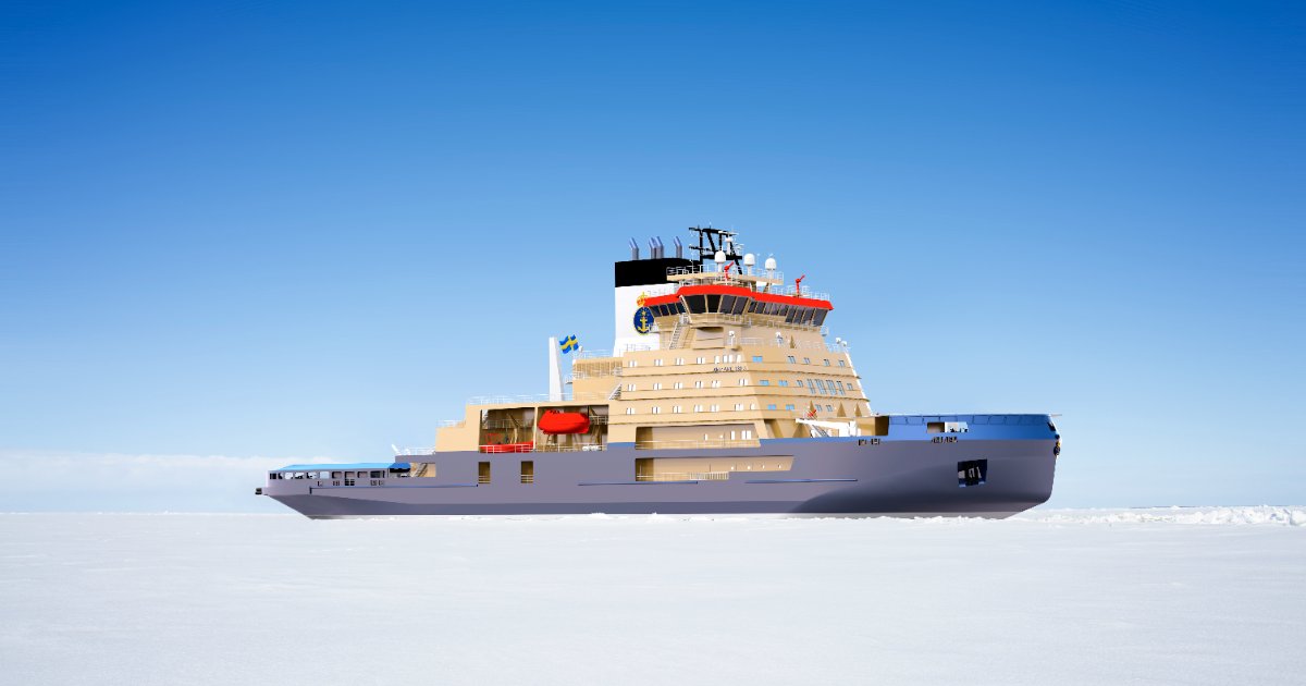 Caption 1: Steerprop has been selected to supply the complete main propulsion package for a new icebreaker being built for the Swedish Maritime Administration (SMA) by HD Hyundai Heavy Industries in Ulsan, South Korea. (Image credit: Railotech)