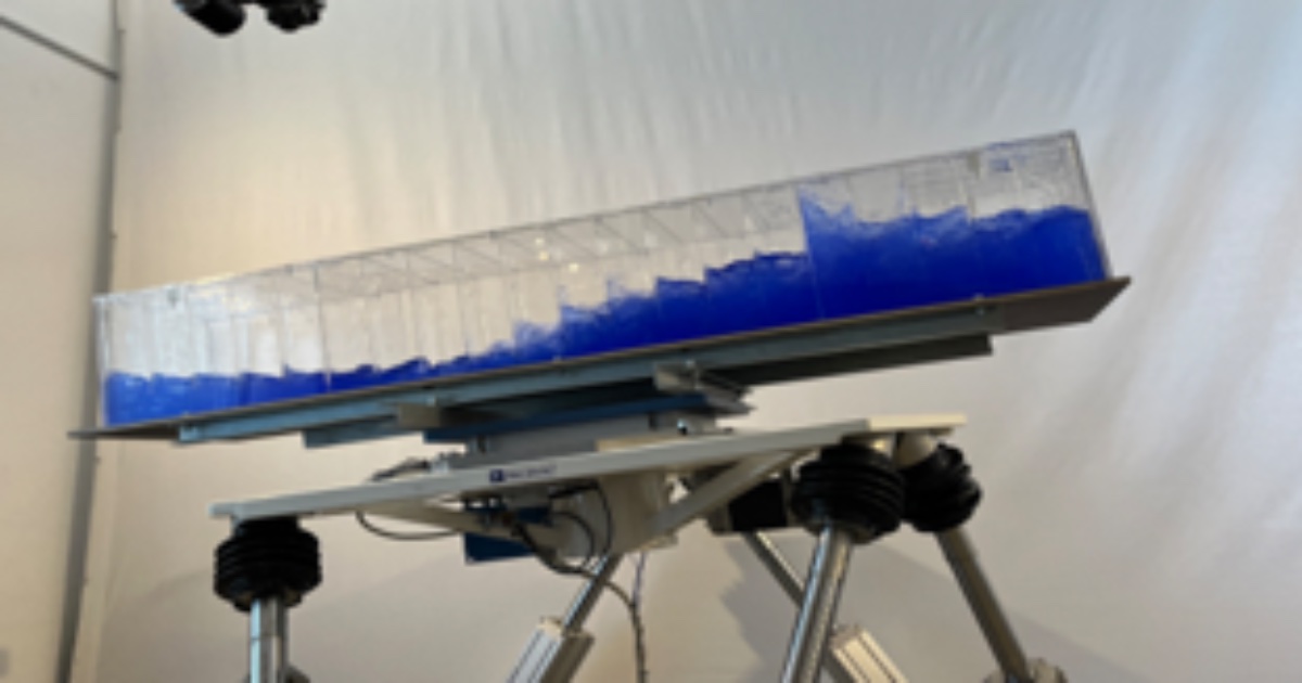 cale-model testing of RDTs. Moving beyond simulations like this, ONE and ClassNK are now utilizing operational from active containerships to prove RDT effectiveness under actual sea conditions. (Credit: ONE/ClasNK)