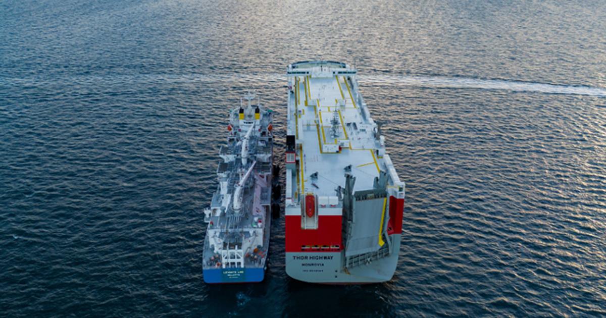 Peninsula completes first LNG bunkering operation at the Port of Sagunto. (Image credit: Peninsula)