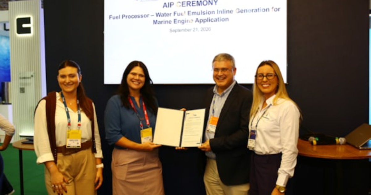 (L to R): Gabrielle Caldas, ABS South America Offshore Account Manager; Leile Froufe, ABS Vice President, Engineering (Americas); Leonardo Guimarães, Constellation Chief Technology Officer; and Francielly Boher, Constellation Analyst, New Technologies. (Credit: ABS/Constellation)