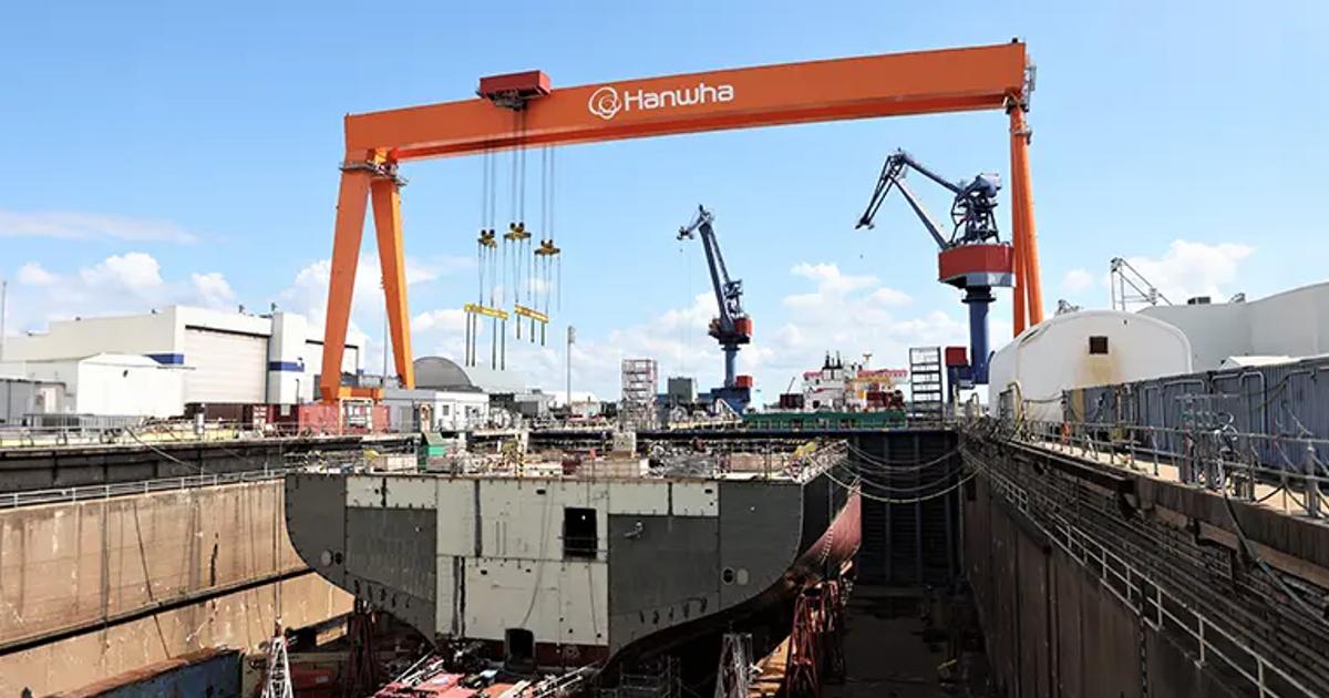 Hanwha Defense USA is acquiring a controlling stake in Hanwha Philly Shipyard. (Image credit: Hanwha)