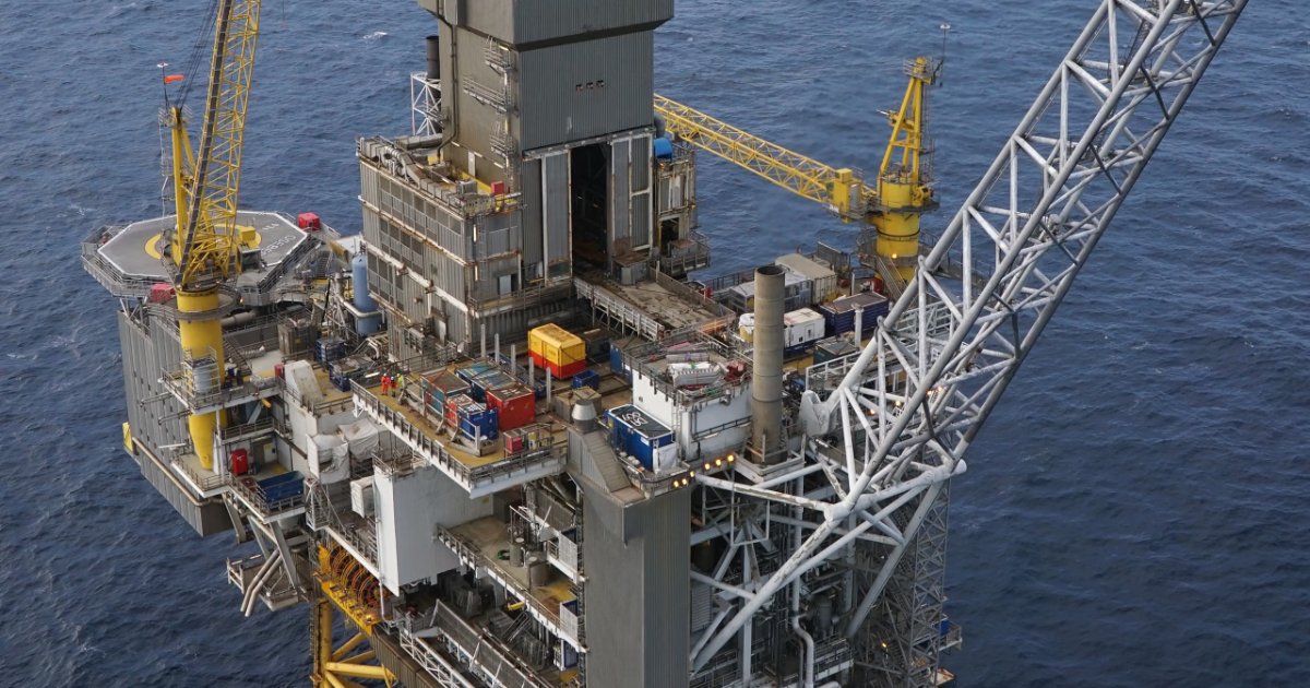 The Oseberg Sør platform in the North Sea. (Credit: IKM/Equinor)